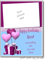 Birthday photo frame templates