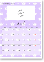 Birthday calendar templates