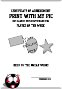 Sports award certificate templates